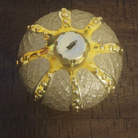 Vintage Large Uniqe Glass Figural Royal Crown Christmas Ornament Bridgerton - Picture 3 of 7